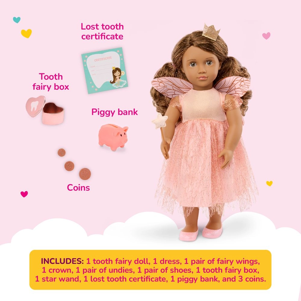 Breena Tooth Fairy Fashion Doll Playset - 18-inch Ages 3+