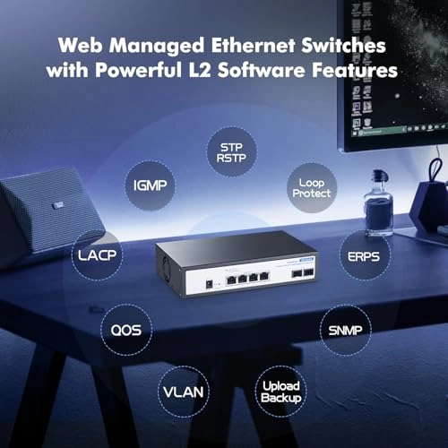 4x10G Eth + 2x10G SFP Managed - 6-ports