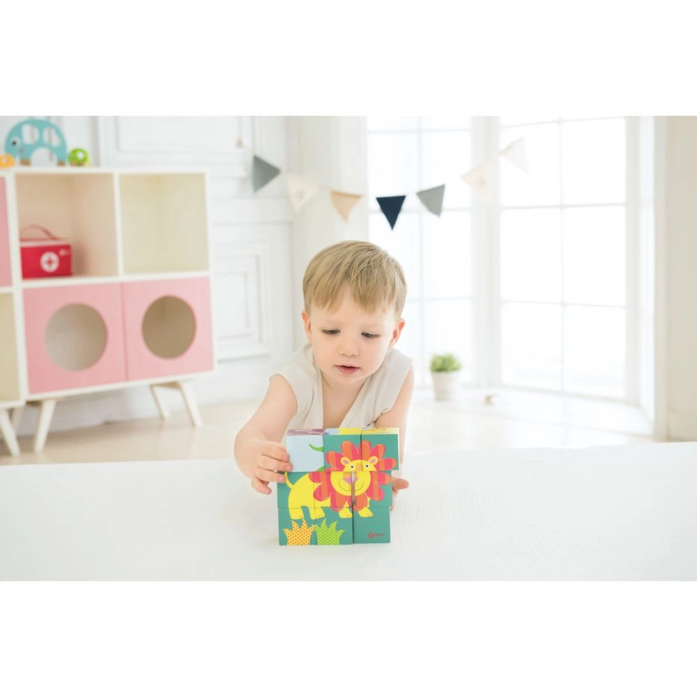 Wild Animal Block Puzzle - Suitable for 12 months & above 9 Pcs