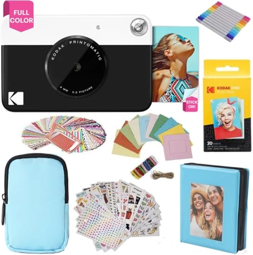 Printomatic - Full-Color Instant Print 5MP + Deluxe Camera Case + Photo Album + Zink Paper - 20 Sheets