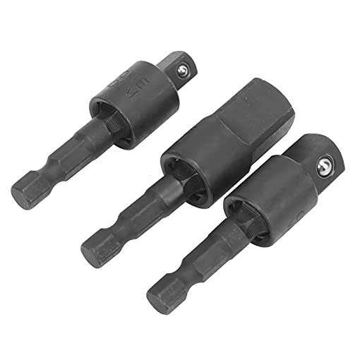 Power Drill Socket Set - 1/4in 3/8in 1/2in Hex Shank