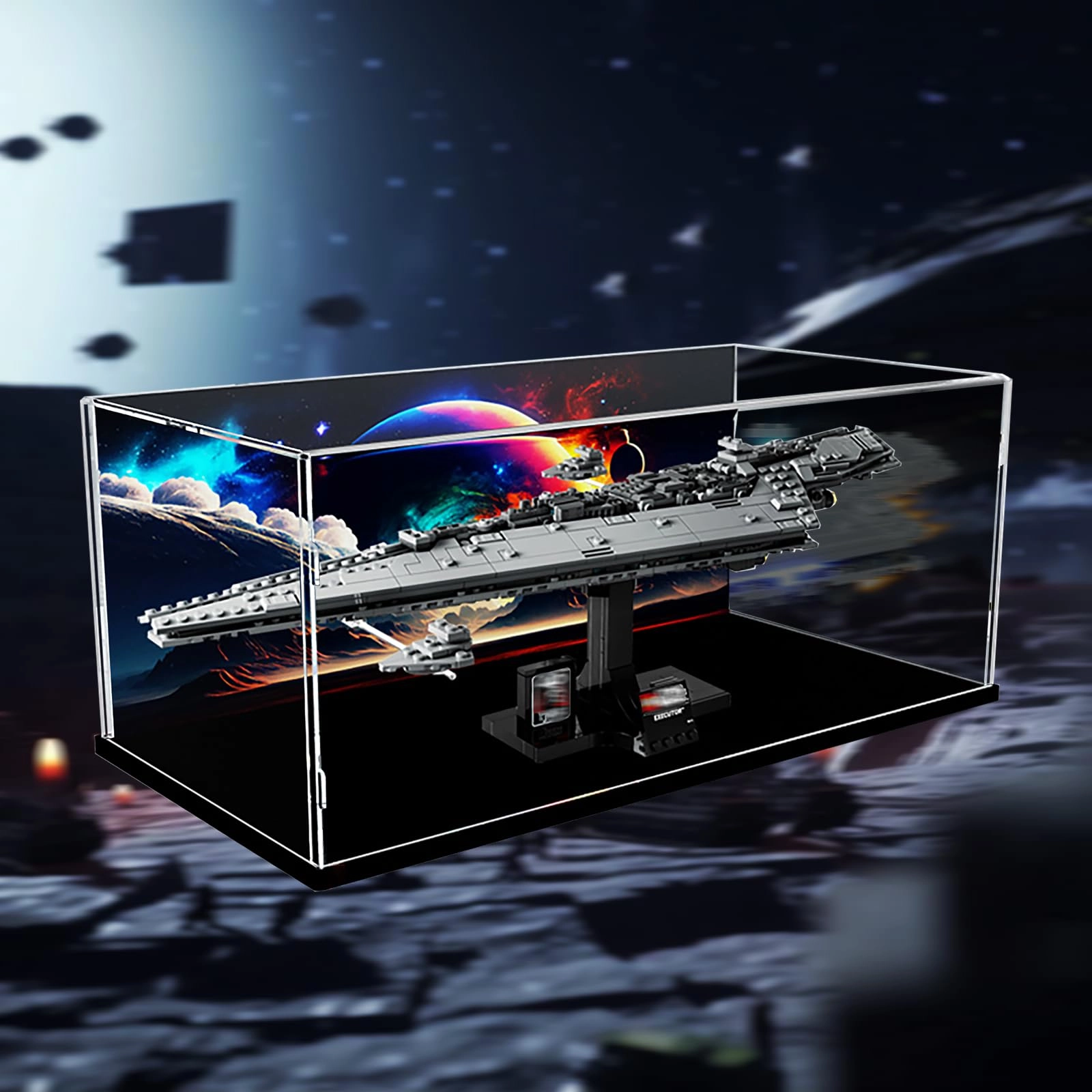 Acrylic Display Case - 75356 Dust-Proof 19x10x11 inch