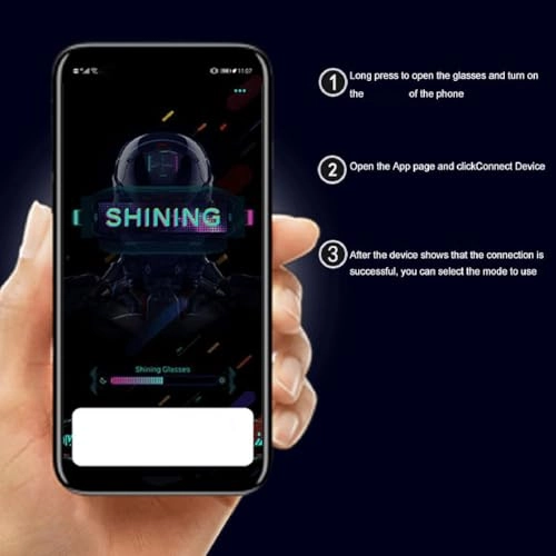 LED Light Up Glasses - Bluetooth Programmable 432 RGB Pixels APP Controlled