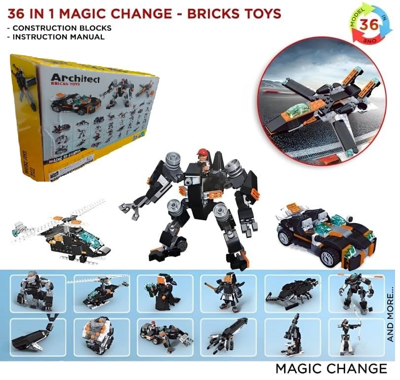 Magic Building Blocks Set - robot 256pcs