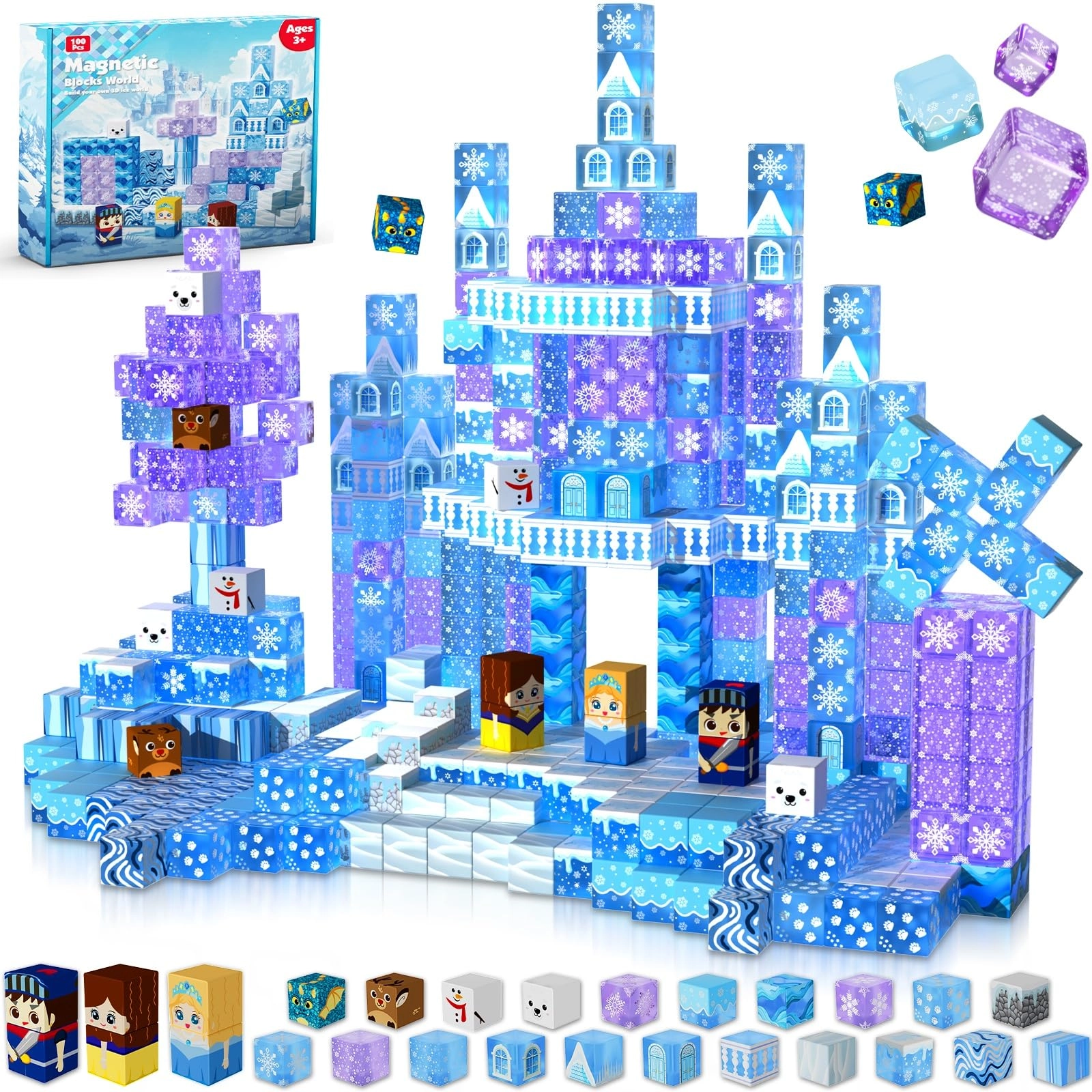 magneverse Magnetic Blocks - Blue Princess 100pcs