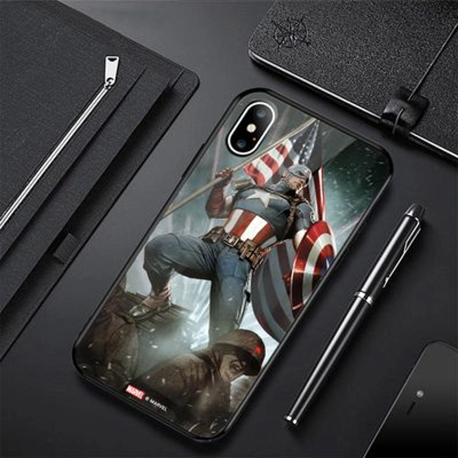 iPhone XS Cover Back Case for iPhone XS - TPU Bumper Case + Tempered Glass Back
