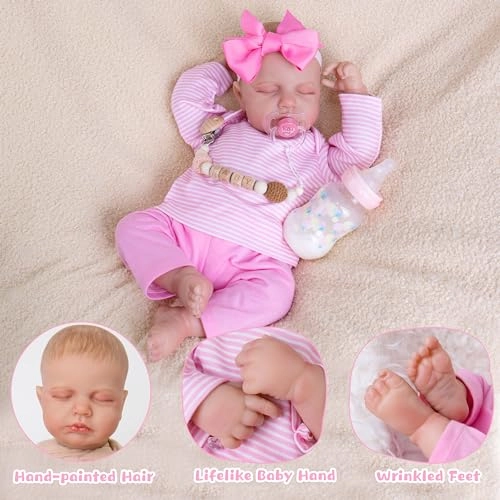 Reborn Baby Doll - 20-Inch Cloth Body Ages 3+