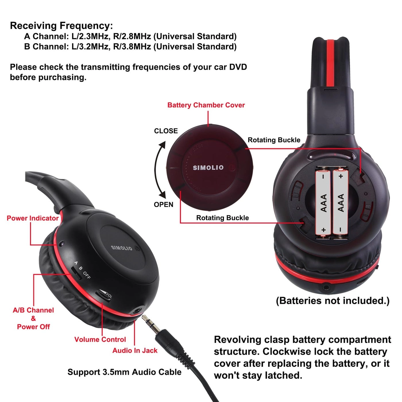 Infrared Headphones - Wireless IR 3 Pack