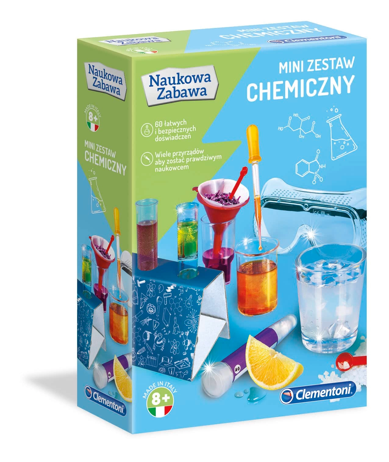 Clementoni Scientific Fun Lab Mini Chemical Set - 60 experiments - 8 years+