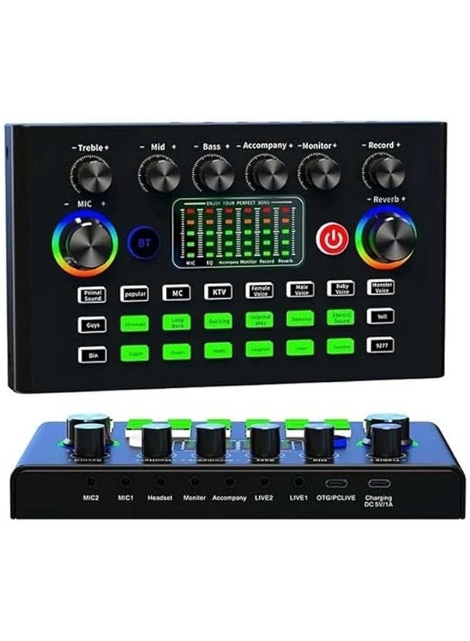 F009 - Professional Live Sound Card Wireless Bluetooth
