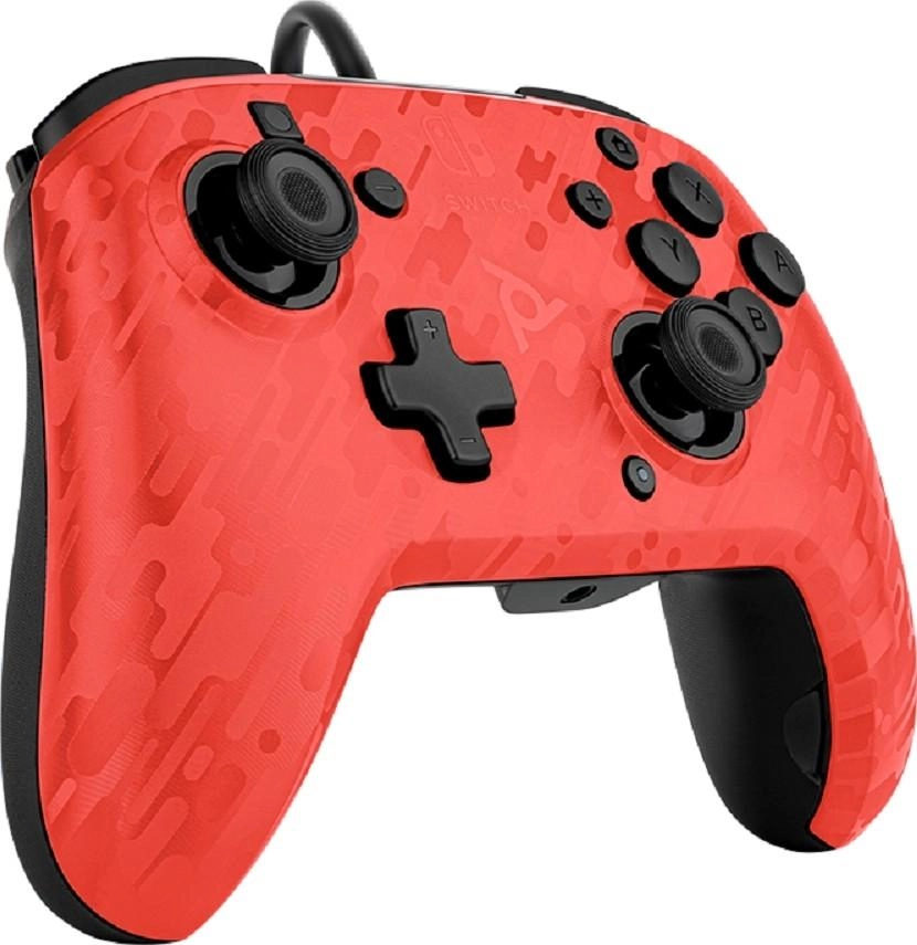 Nintendo Switch Faceoff Controller Camo Red