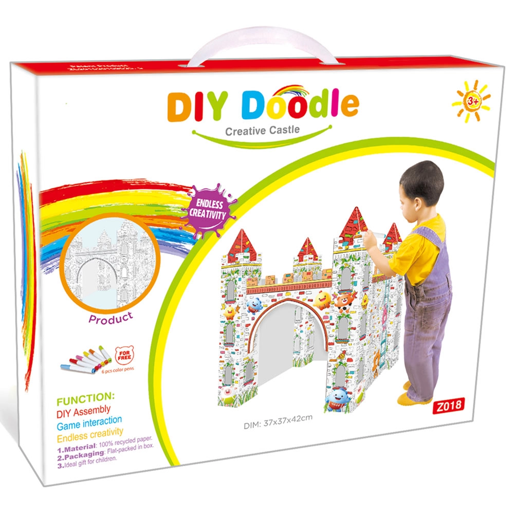 Doodle Erasable Painting Castle - Set of 6 Sketch Pens