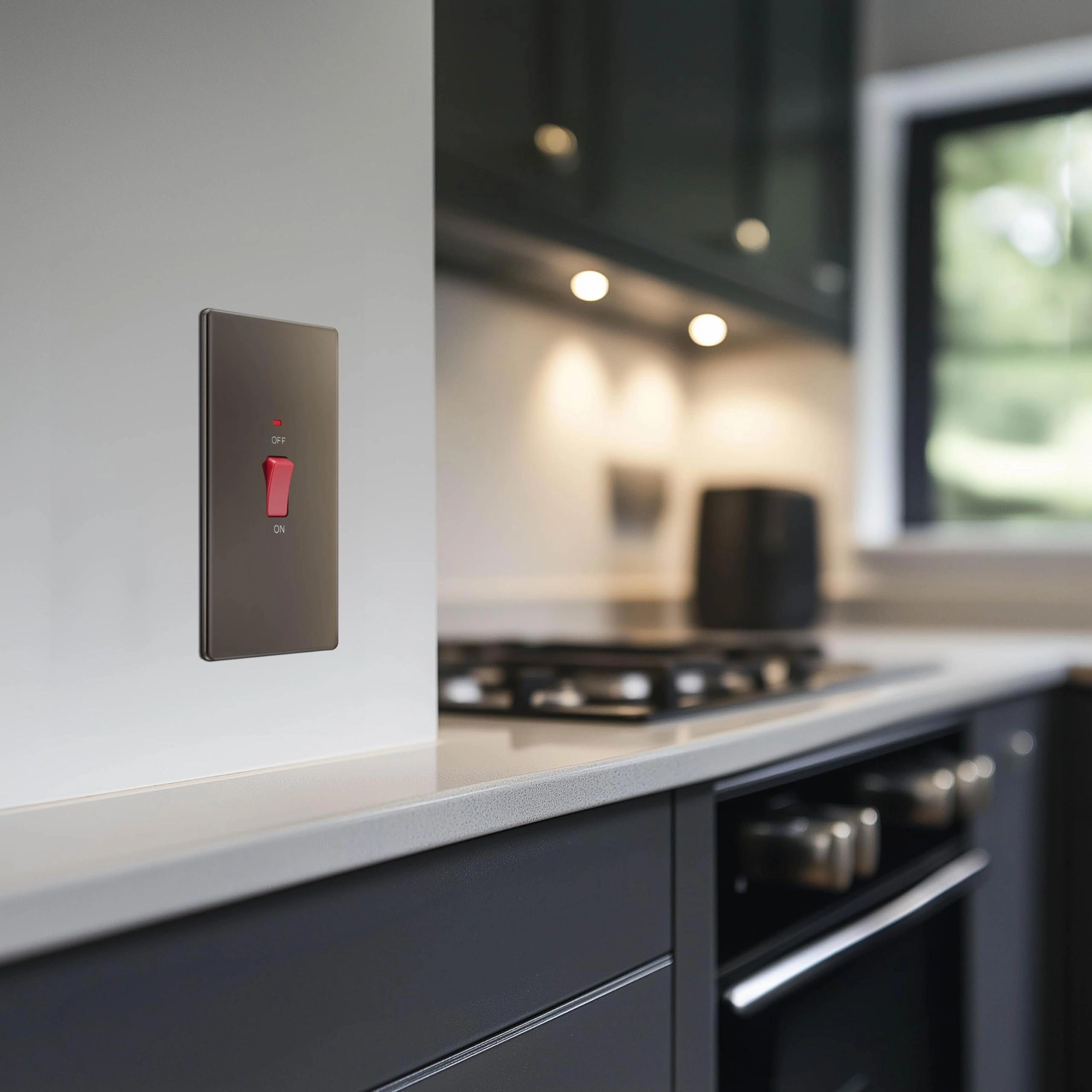 Cooker Control Switch Unit - 45A Double Pole Double Plate