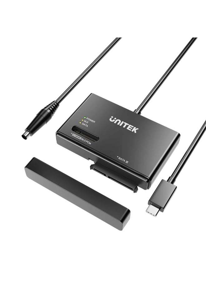 NVMe M.2 SSD & 2.5”/3.5” SATA HDD Docking Station - Dual Drive Support