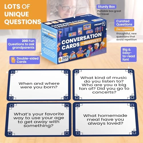 200 Conversation Starters for Grandparents - English 12 years and up