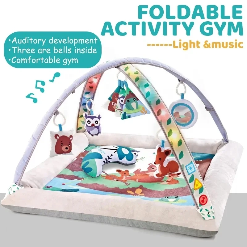 Baby Musical Play Gym Mat - forest-themed Suitable for 0 to 2 years