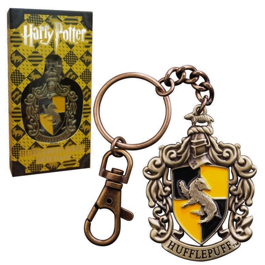 Noble Collection Huffelpuff Crest Keyring - Harry Potter