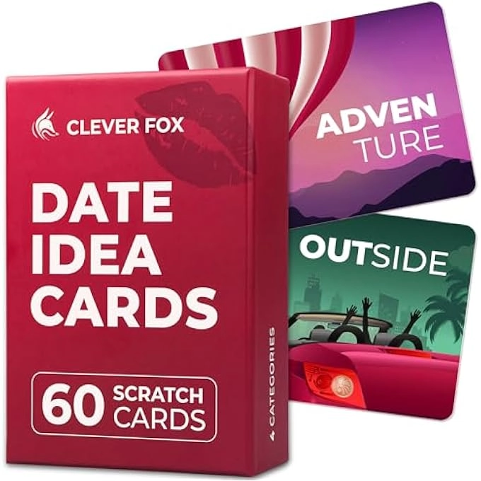 rayihni DATE IDEA CARDS - 60 Scratch Off Card Deck Date Night Ideas