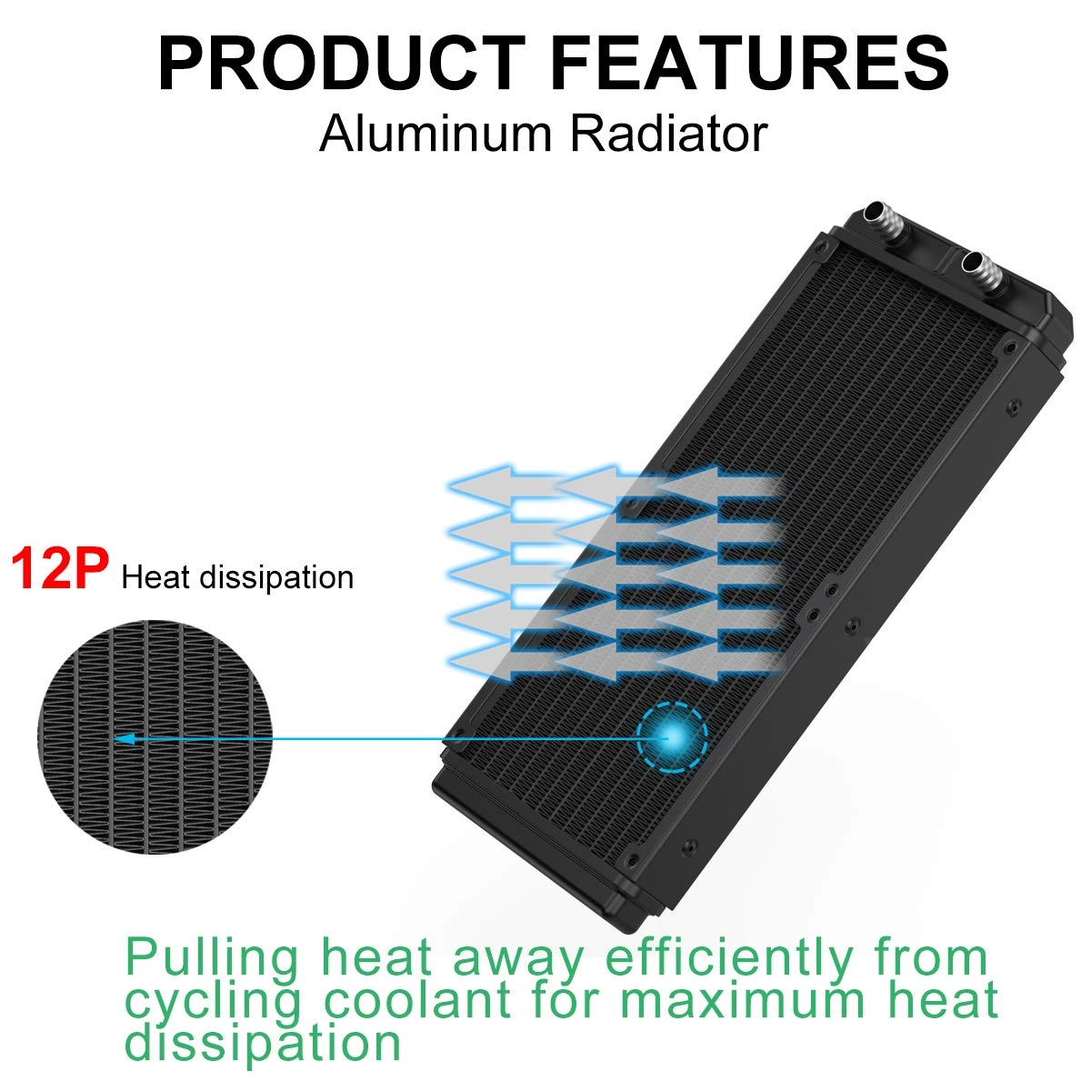 Water Cooling Radiator - 240mm 12 Pipe