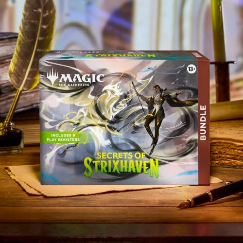 Secrets of Strixhaven Play Booster - 9 Play Boosters + Secrets of Strixhaven Land Card - 30 Land cards + Alt-Art Card - 1 Alt-art card + Exclusive Accessories - Exclusive Accessories