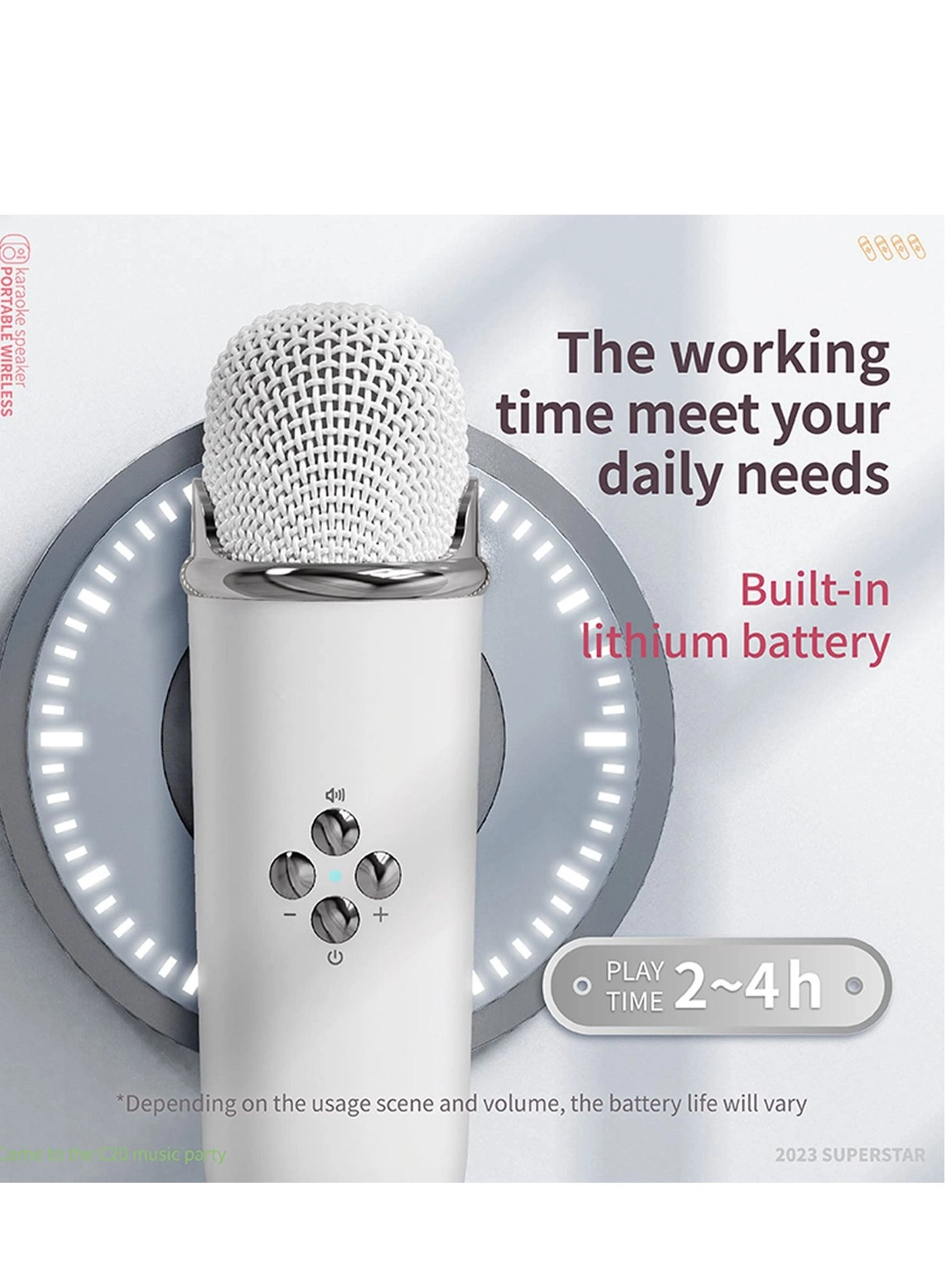 Kids Karaoke Machine - 2 Wireless Microphones