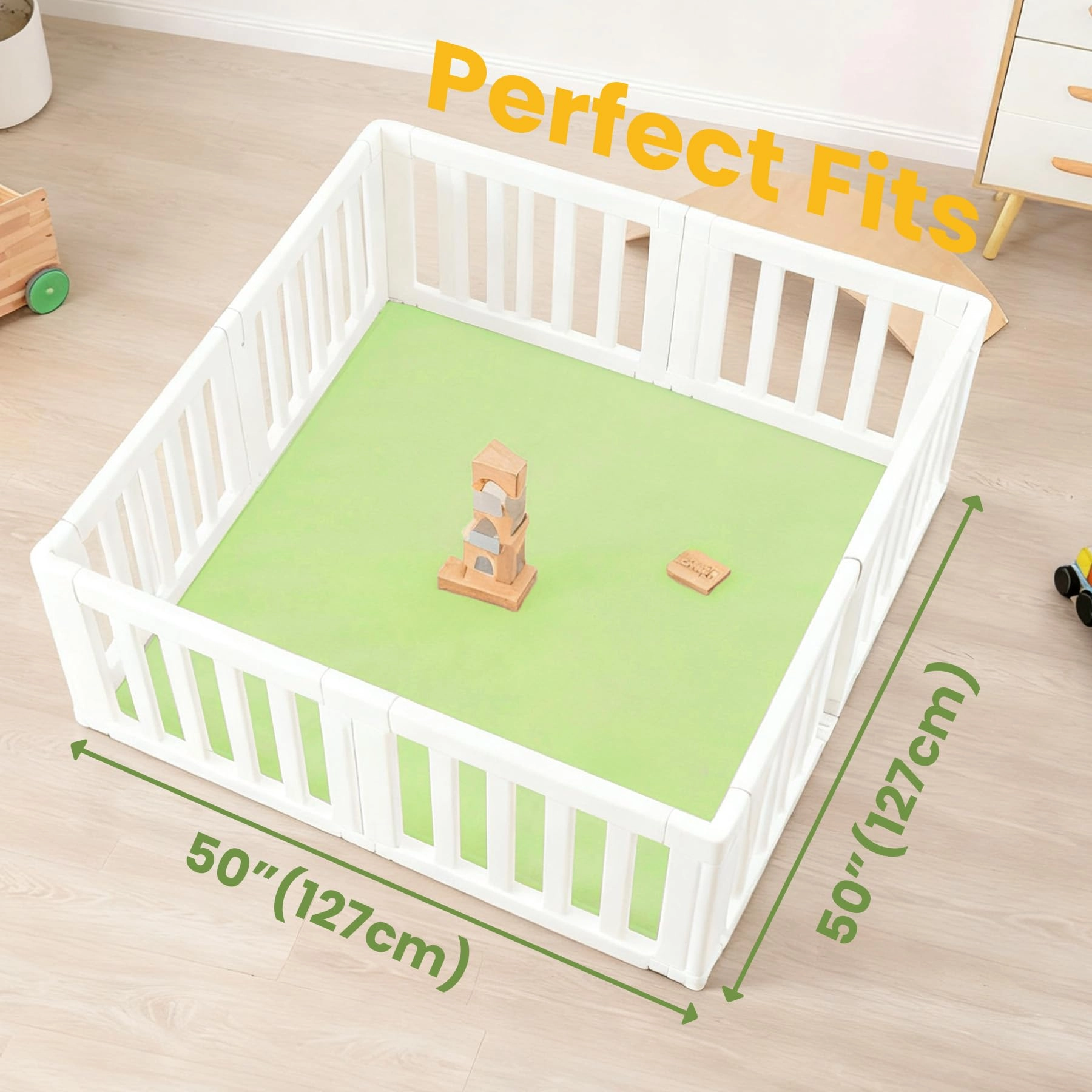 Baby Activity Play Mat - 79"x118" 1.3" Thick Cream