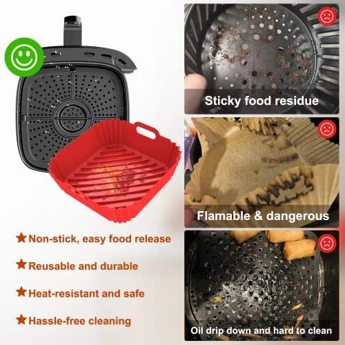 Air Fryer Liners - Silicone 2 Pack