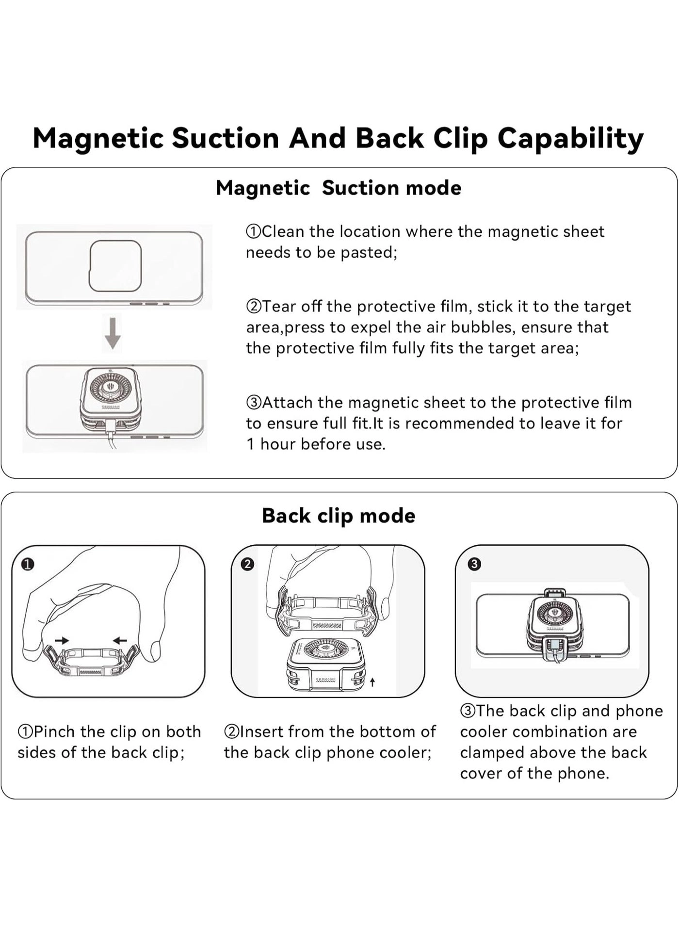 Phone Cooler 5 Pro - 36W Magnetic Suction Back Clip