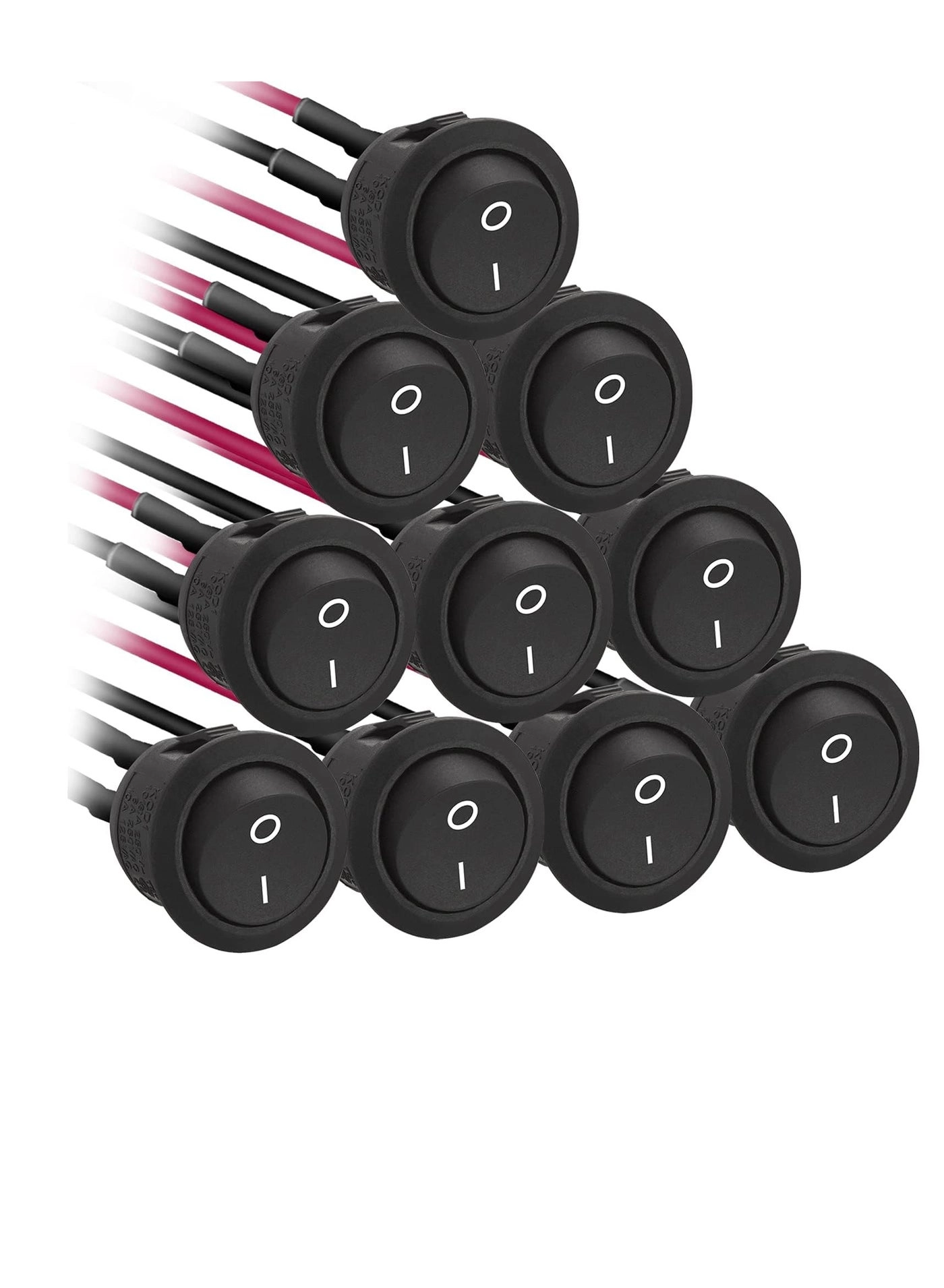 Beauenty KCD1 Mini Round Rocker Switch - 10 pcs