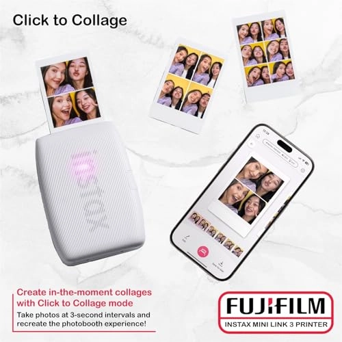 Mini Link 3 - Sage Green + INSTAX Mini Instant Film - 20 Exposures + Microfiber Cleaning Cloth