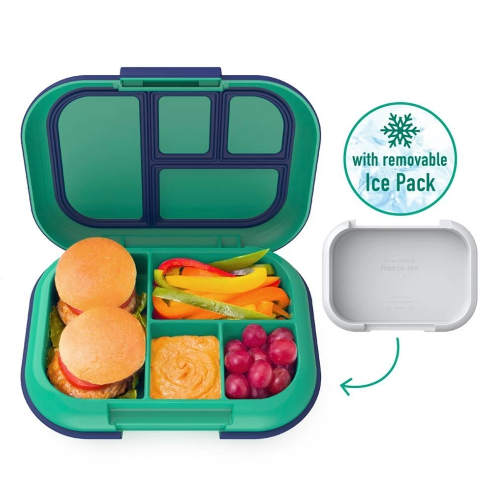 Kids Chill Lunch Box - Green four compartments