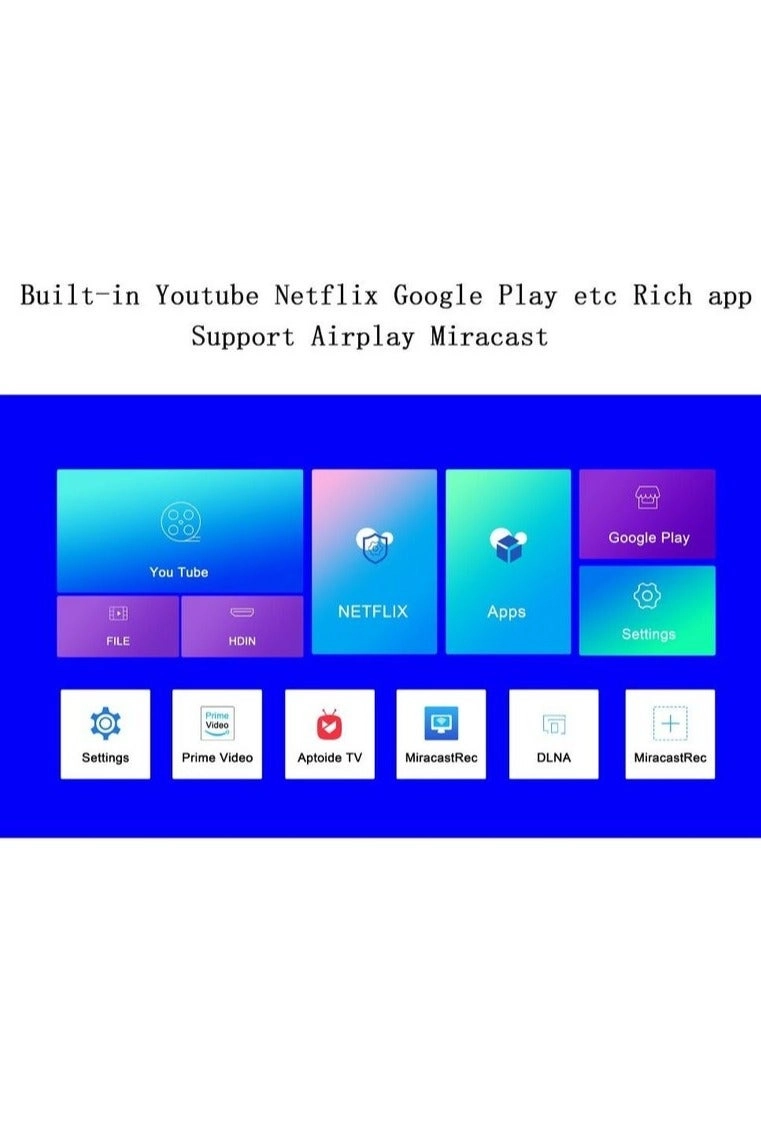 Upgrade Portable Projector 400ANSI 1080P