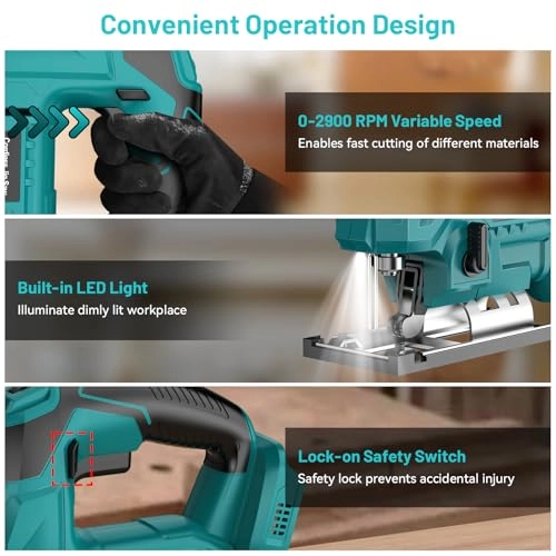 Cordless Jig Saw - 18 Volts 2 * 2.0Ah Batteries