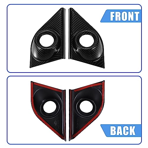 Carbon Fiber Pattern Front Door Window A Pillar Speaker Decoration Trim Cover - Honda CRV 20172022 front door window A pillars