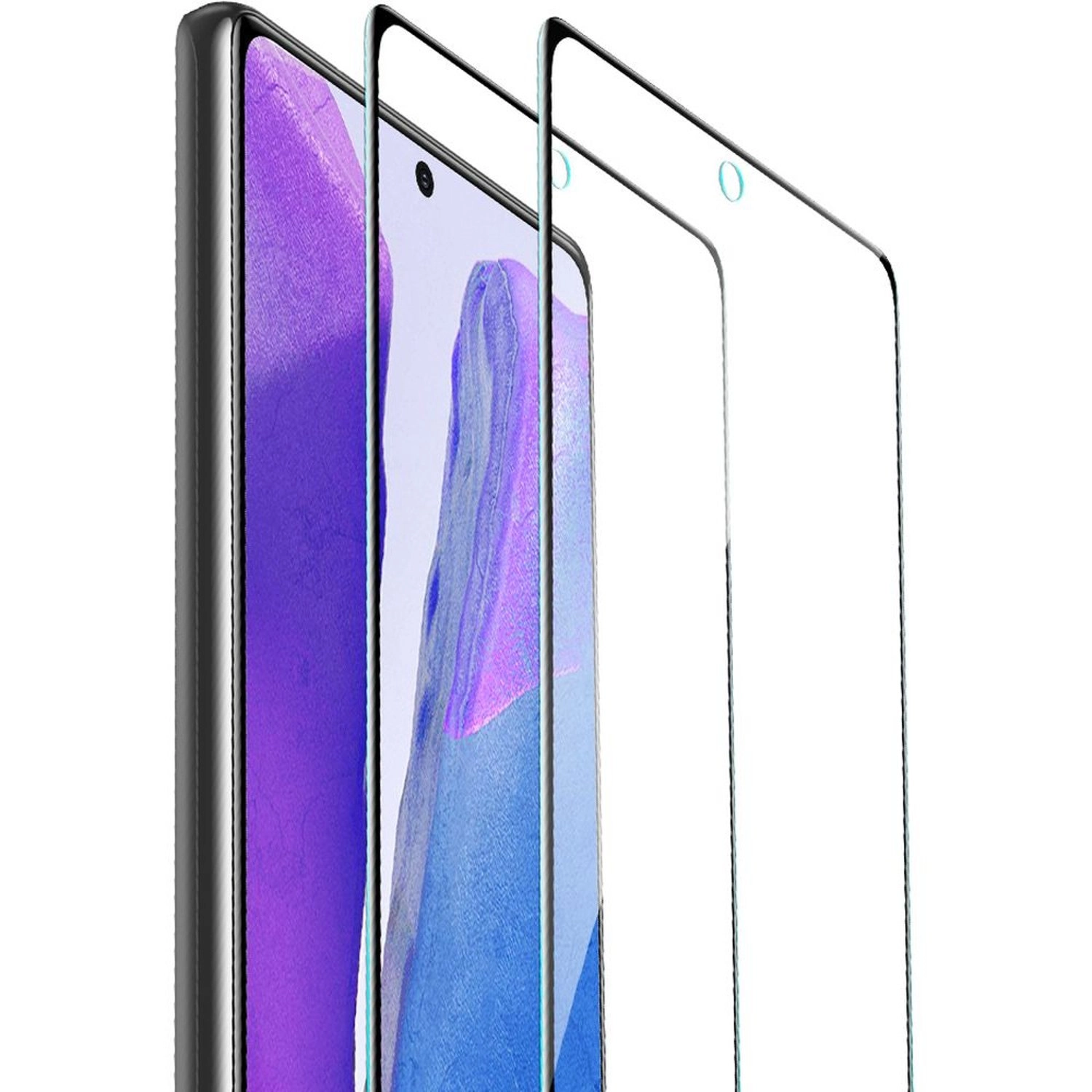 Inet Clear Tempered Glass Screen Protector + Back Protector for Galaxy Note 20