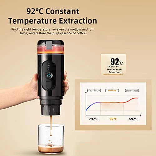 Portable Espresso Machine - 60 Milliliters Compatible with Ground and NS Capsules