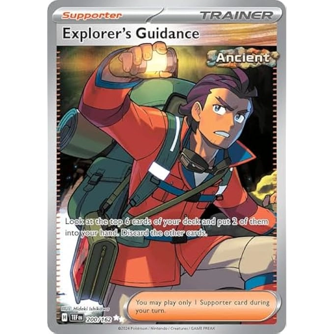 rayihni EXPLORER'S GUIDANCE 200/162 - ULTRA RARE POKEMON SV TEMPORAL FORCES + TITANCARDS TOPLOADER