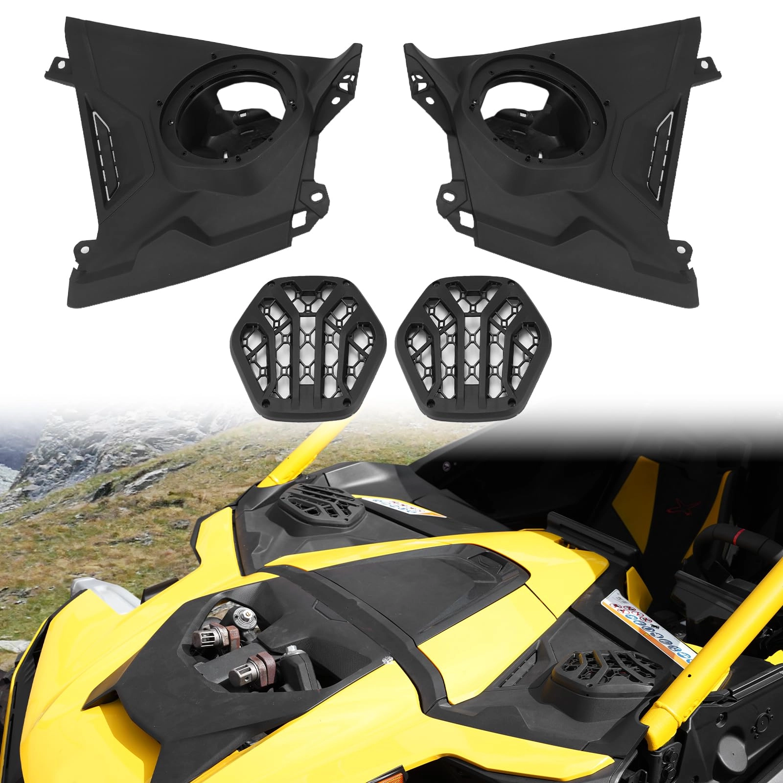 HAKA TOUGH HK-CMR-DSP - Front Dash Speaker Panels for Can-Am Maverick R 2024+