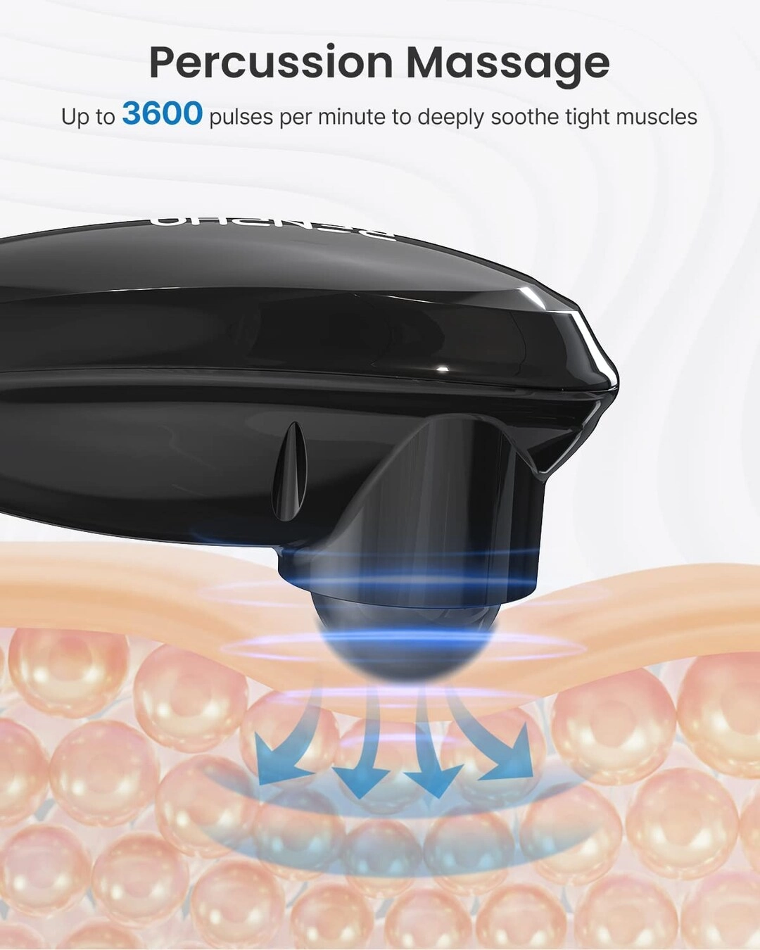 Rechargeable Hand Held Deep Tissue Massager - Cordless Percussion