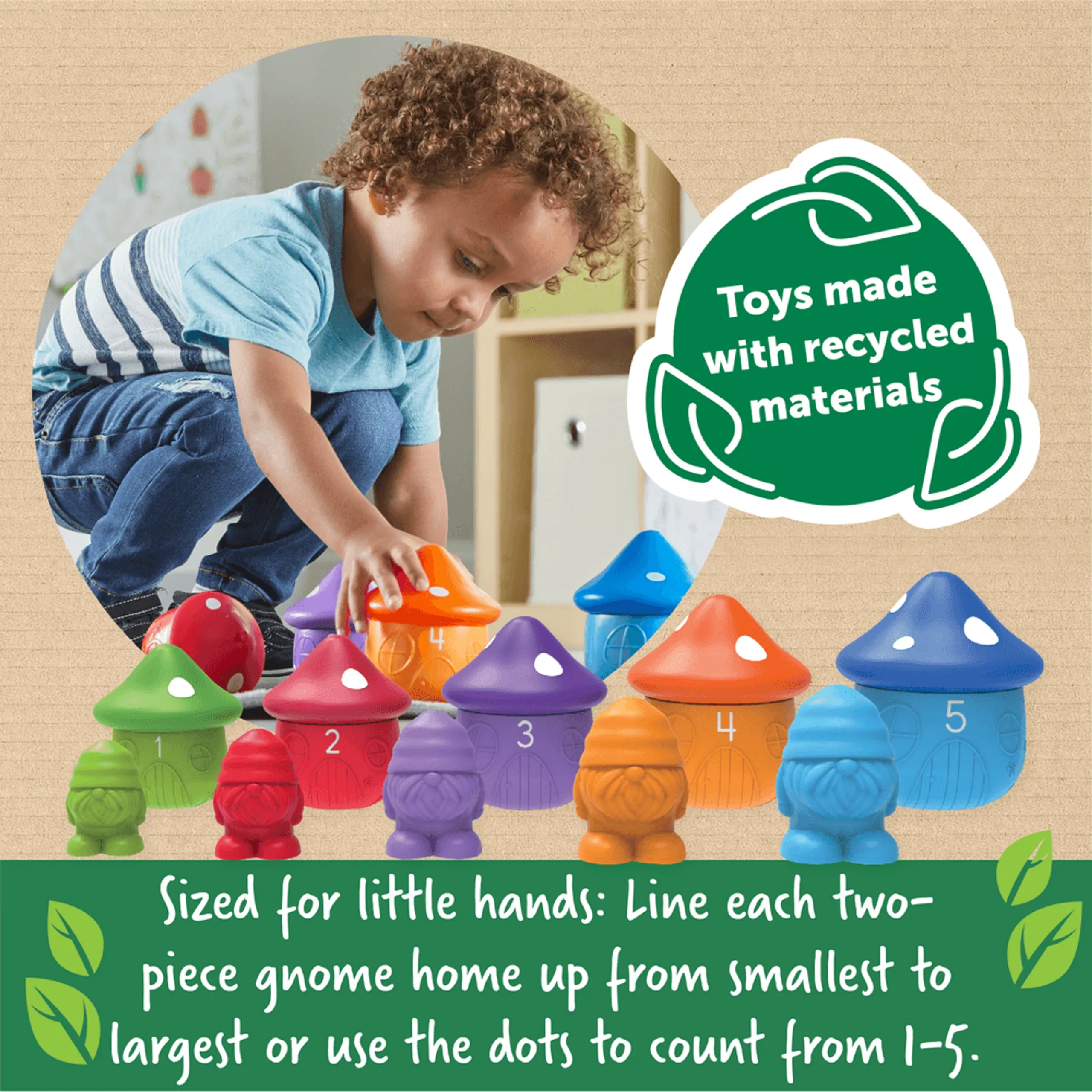 Peekaboo Gnome Homes - 18 months 10 Pcs