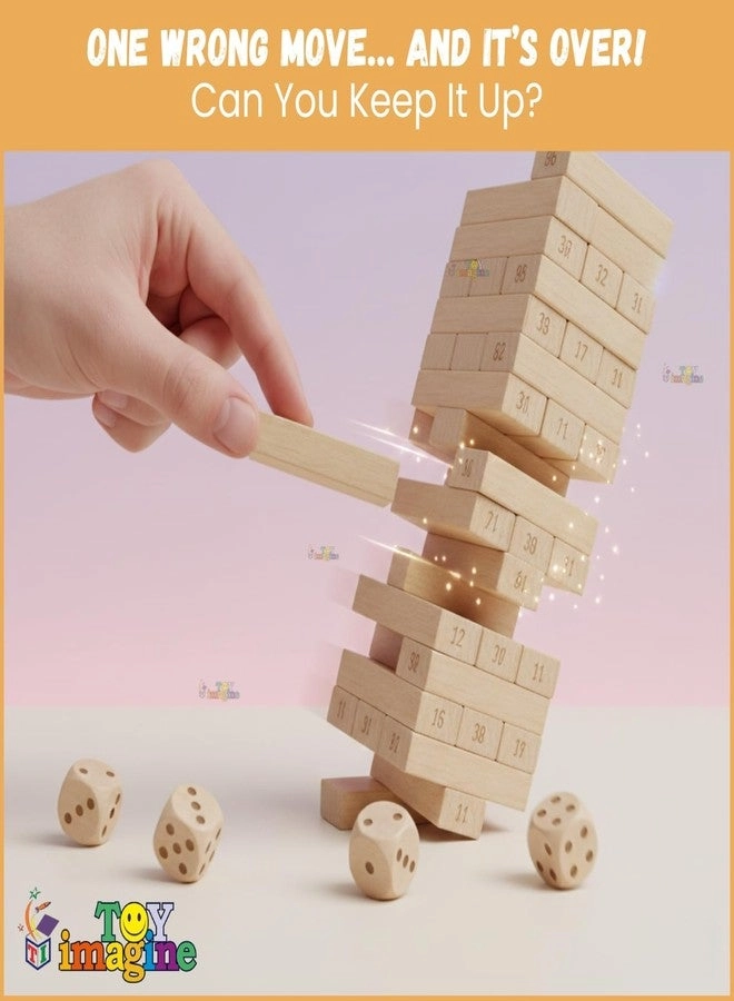 Tumbling Tower - 54 Pcs Wooden