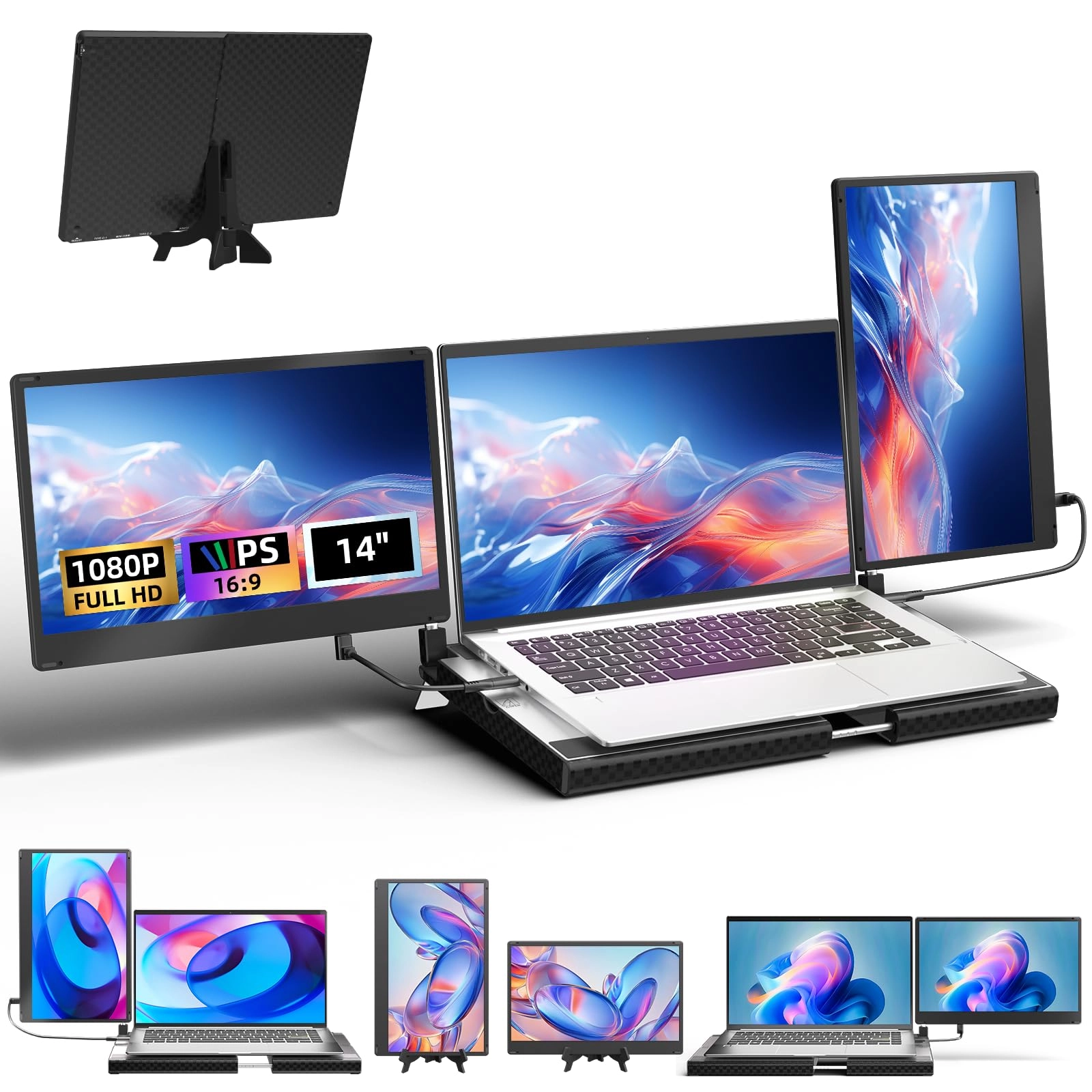 SIUT Laptop Screen Extender - 1920 x 1080 Pixels 14 Inches