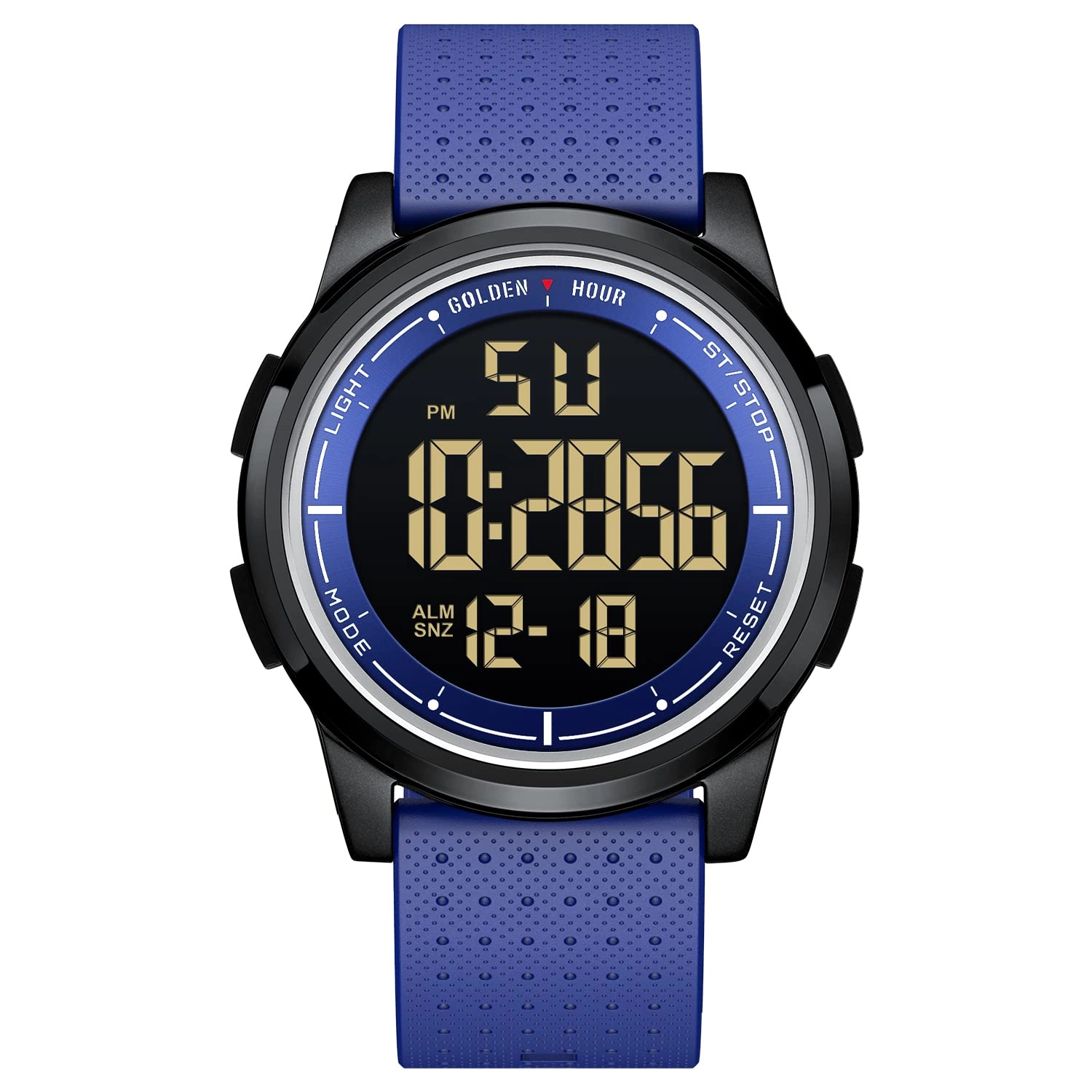GOLDEN HOUR Ultra-Sottile Minimalista Sport Impermeabile Orologi Digitali 43mm Alloy Steel