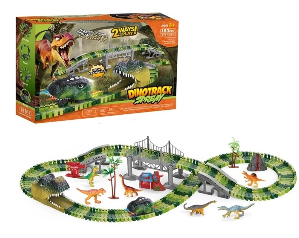 Jawda Dinosaur Themed Race Track - 183 Pcs