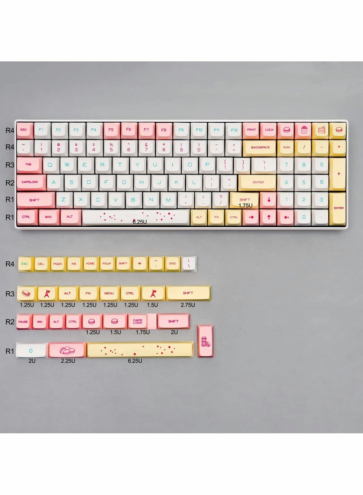 PBT Keycaps - 131 Key XDA Profile DYE-SUB