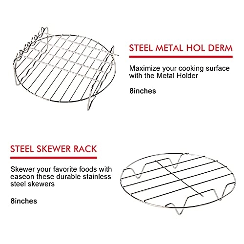 Air Fryer Kit - Metal+carbon steel+stainless steel 7 Pcs