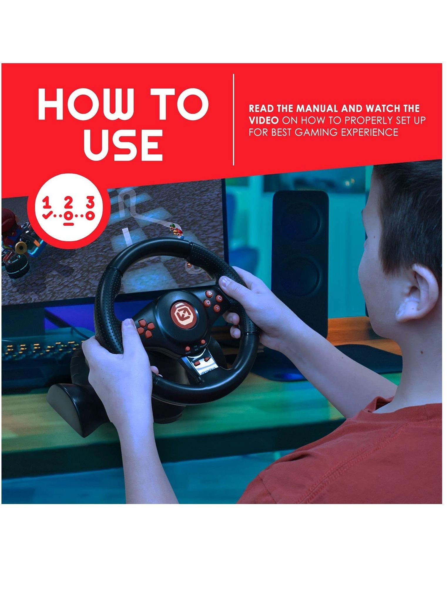 GP-903 Racing Wheel & Pedals - PC & Consoles