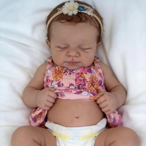 Reborn Baby Doll - 18 Inch Silicone Girl Sleeping Ages 3+