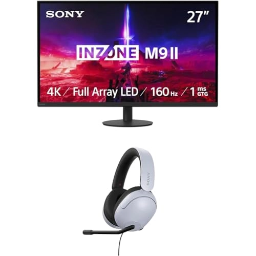 INZONE M9II - 3840x2160 27” + INZONE H3 - Wired Gaming Headset