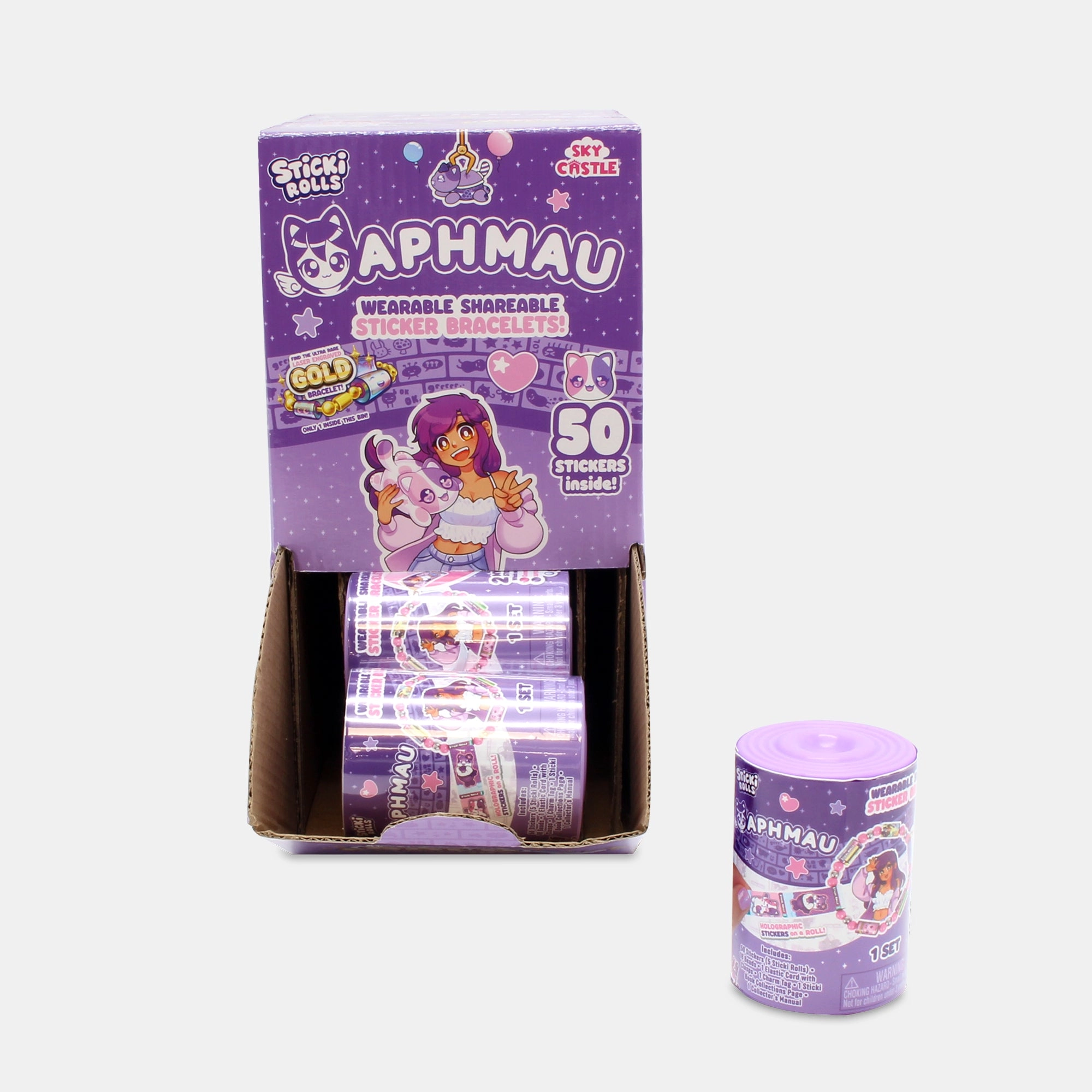 Aphmau Band Capsule - 5 Sticki Rolls 50 Holographic Stickers